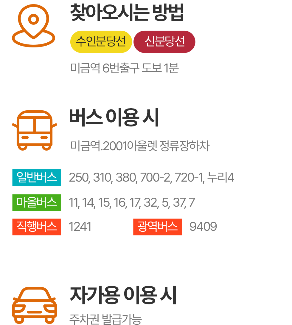 지하철,버스,자가용 이용시